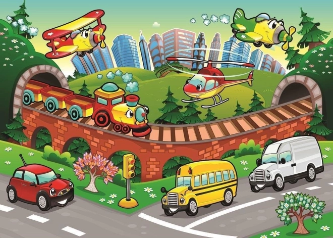 Közlekedés puzzle 50 darabbal