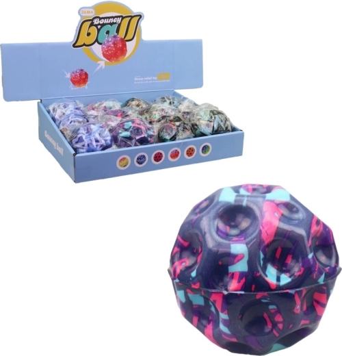 Rugalmas labdák 8 cm – 12 db készlet display dobozban