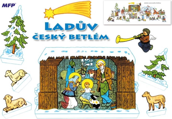 Papír betlehem Ladů – kivágós A4
