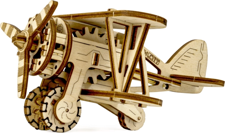 Fa 3D puzzle kétfedelű repülőgép