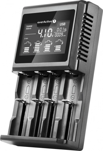 EVERACTIVE UC-4000 univerzális töltő Li-ion és Ni-MH akkumulátorokhoz