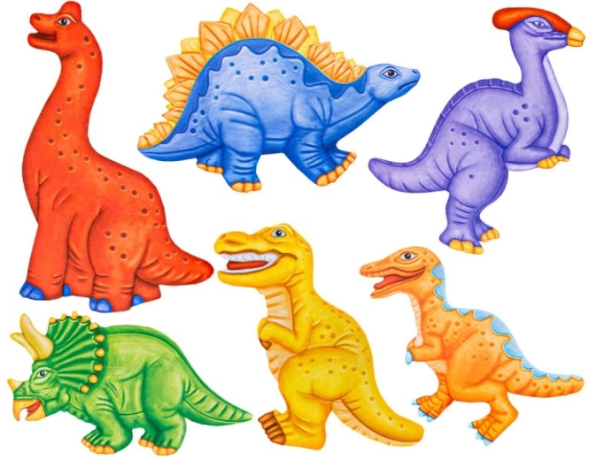 6 dinoszauruszos mágnes kiöntéshez és kifestéshez