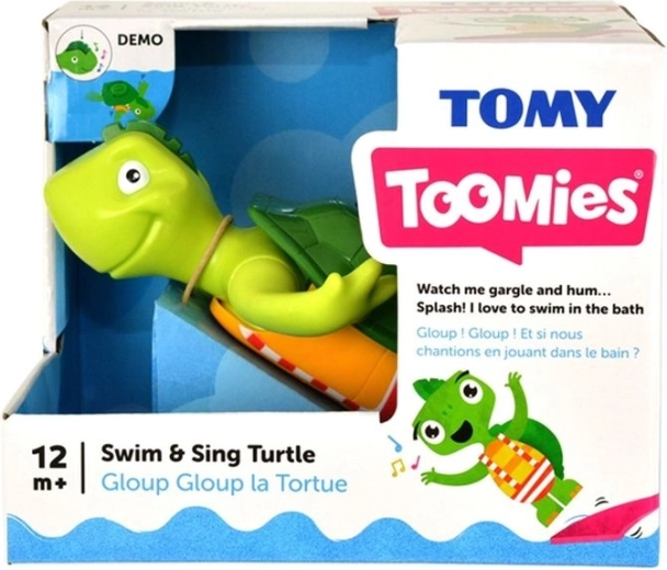 Tomy Toomies felhúzható fürdőkádas teknős, énekel és úszik