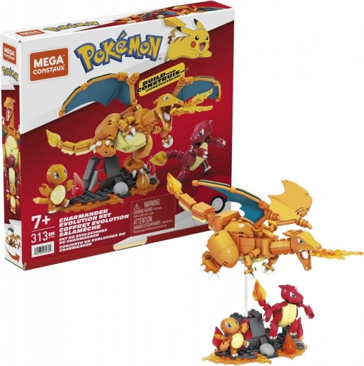 Mega Construx Pokémon Charmander Evolúciós Építő Készlet