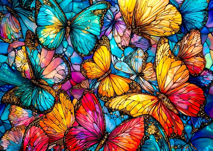 ENJOY puzzle Pillangó-extravagancia 1000 darabos