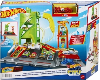 Hot Wheels Szuper Töltőállomás Készlet