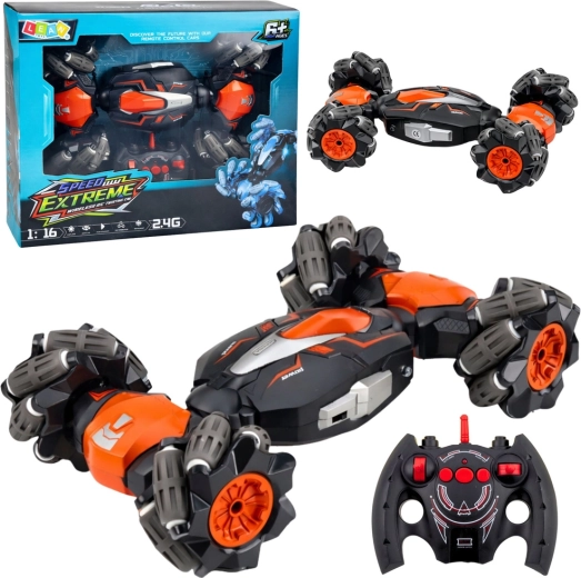 RC driftelő kaszkadőr autó Twist 1:16 narancssárga 2,4 GHz