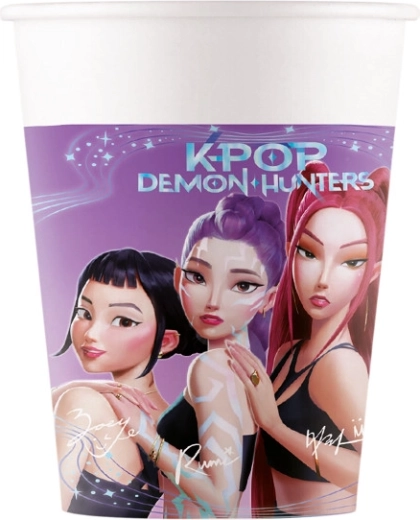 Demon hunters K-POP papírpoharak 200 ml (8 db)