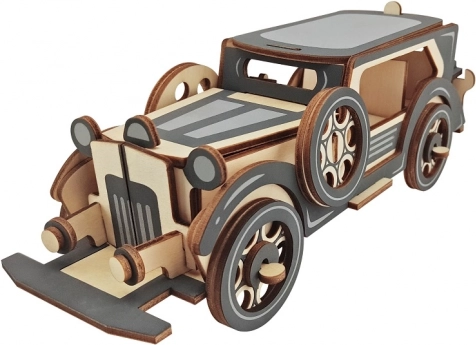 Woodcraft fa 3D puzzle – régi limuzin