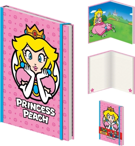 Super Mario jegyzetfüzet A5 Prémium Peach