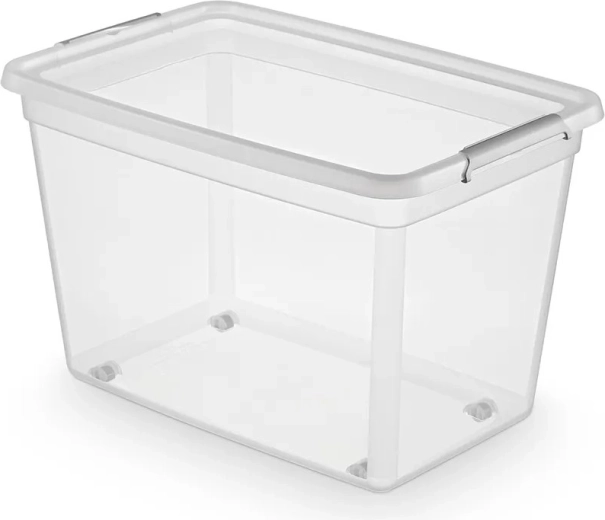 Basestore tárolódoboz kerekeken, fedéllel 60 l