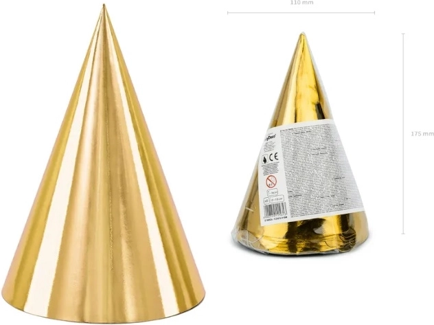 Arany parti csákók 16 cm