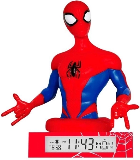 3D Pókember ébresztőórás lámpa