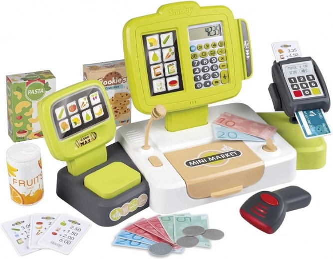 SMOBY elektronikus pénztárgép szkennerrel és mérleggel