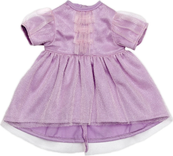 Skrållan lila tüllös party ruha babáknak 36–40 cm