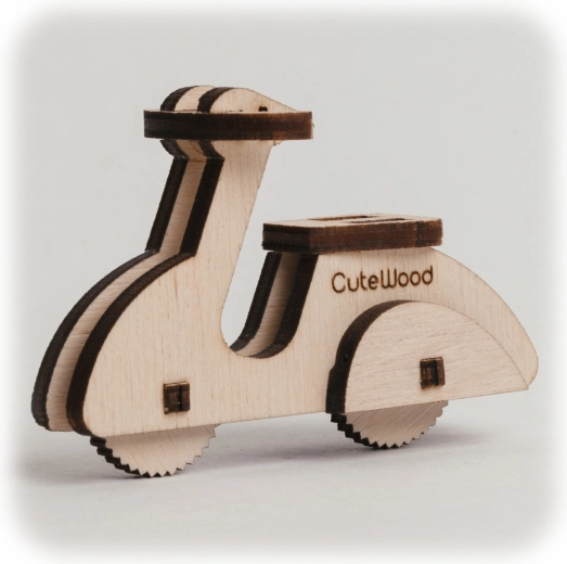 CuteWood fa 3D puzzle – moped