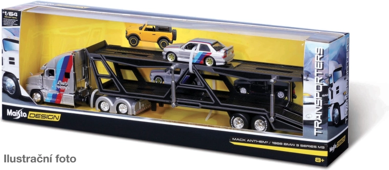 Maisto Design Transporters autószállító teherautó kisautóval 1:64