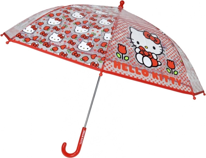 Automata Hello Kitty esernyő 48 cm piros