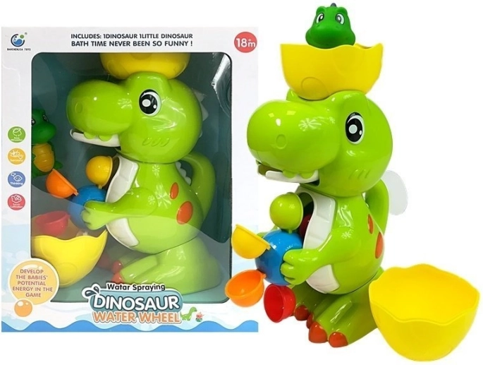 Fürdőző dinoszaurusz Vízkiöntő Malom