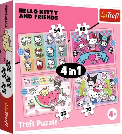 Trefl puzzle 4 az 1-ben Édes kaland – Sanrio Hello Kitty