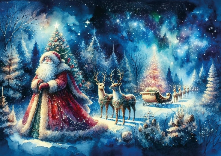 Puzzle Santa az Északi Égbolt alatt 260 darab