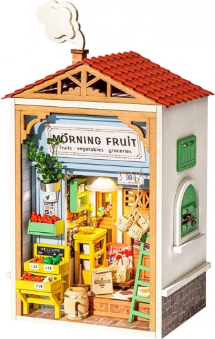 miniatűr házikó gyümölcsbolt robtime