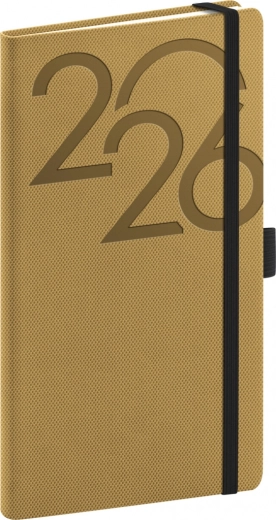 Arany színű zsebnaptár 2026