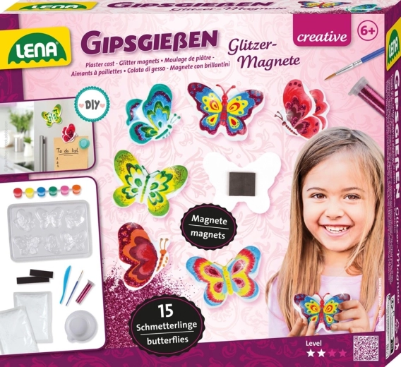 Lena gipszmágnesek csillámmal – Pillangók