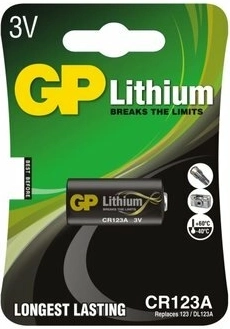 GP lítium CR123 elem