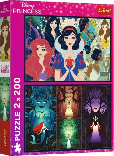 Puzzle 2×200 darab Disney PRINCESS – Bűbájos hercegnők