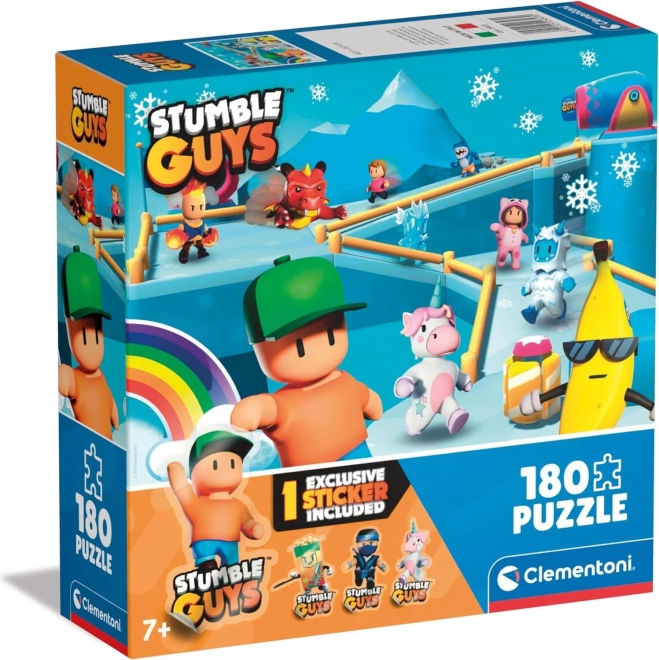Clementoni puzzle Stumble Guys 180 darabos exkluzív matricával