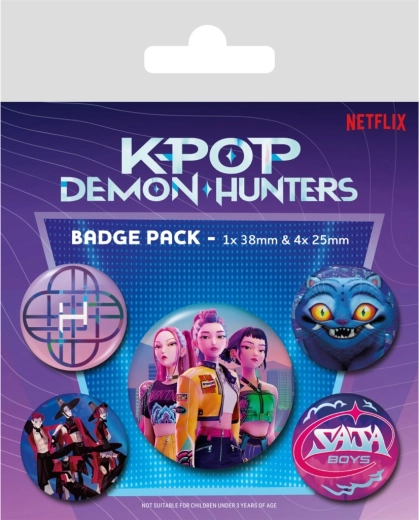K-pop Demon Hunters (Netflix) fém kitűzőkészlet