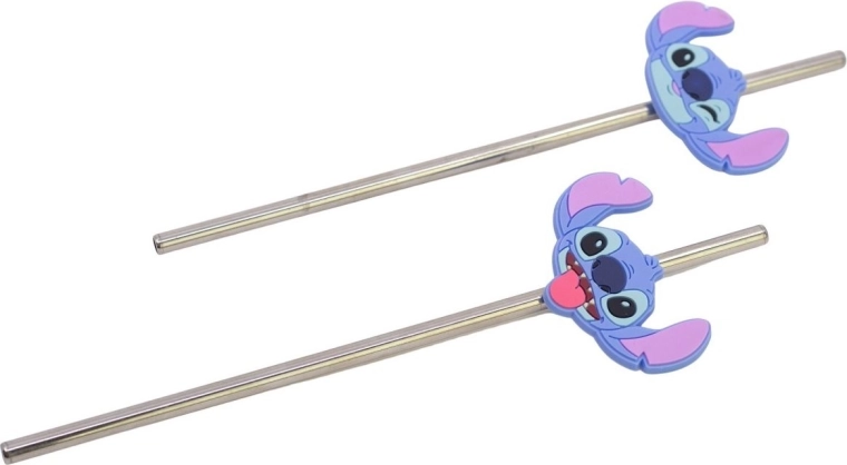 Stor Stitch rozsdamentes acél szívószálkészlet - 2 db