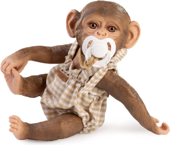Realista kismajom baba teljes vinil testtel, 32 cm