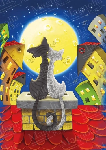 Macskák a tetőkön puzzle 1000 darab