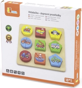 Fa kirakó, beillesztős puzzle – közlekedés magyar dobozban