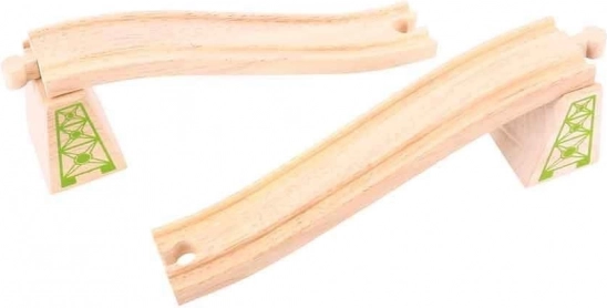 Felüljáró sínek pillérekkel, 2 db – Bigjigs Rail