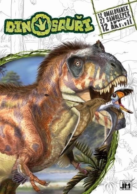 JIRI MODELS Színezőkönyv matricákkal – dinoszauruszok