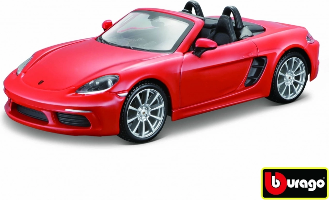 Bburago Porsche 718 Boxster modell narancssárga 1:24