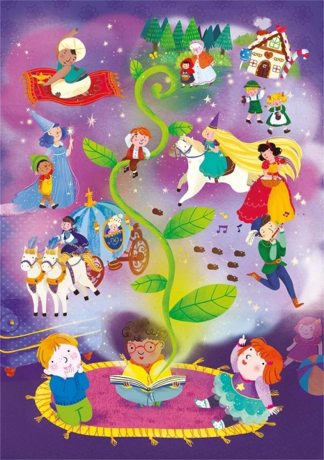 Clementoni csillogó puzzle – Mesék ideje, 104 darab