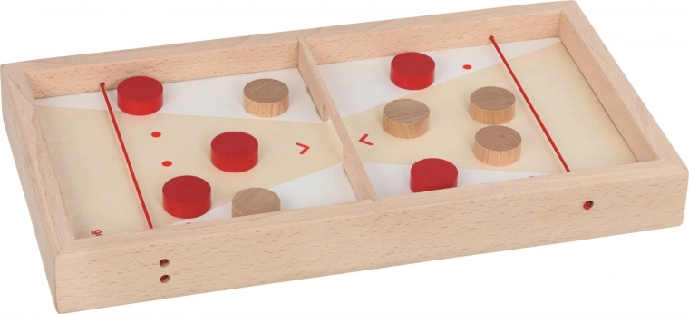 GOKI Super Puck 2 az 1-ben fa asztali játék