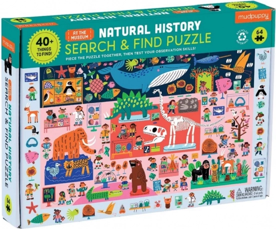 Mudpuppy puzzle Rakd össze és keresd meg Természettudományi múzeum 64 darab
