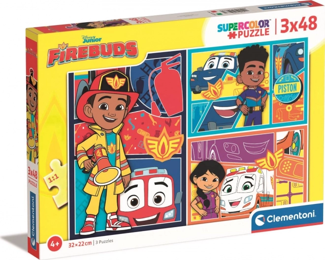 CLEMENTONI Puzzle Firebuds 3x48 darab