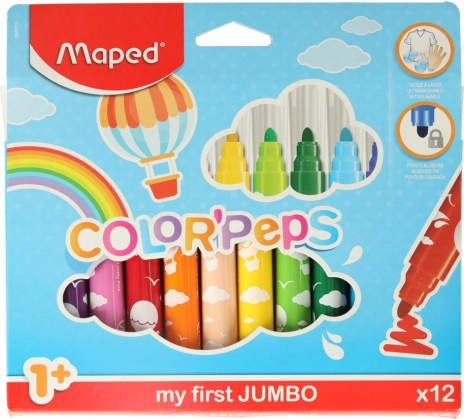 MAPED Color’Peps Early Age filctollak 1+ éves gyerekeknek, 12 szín