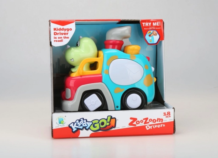 kiddy go! dínós kisautó fényekkel és hangokkal