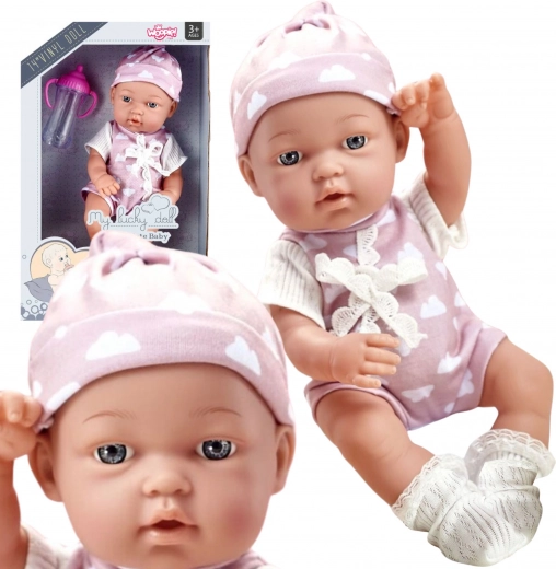 Woopie Royal aranyos baba rózsaszín ruhácskában, 36 cm