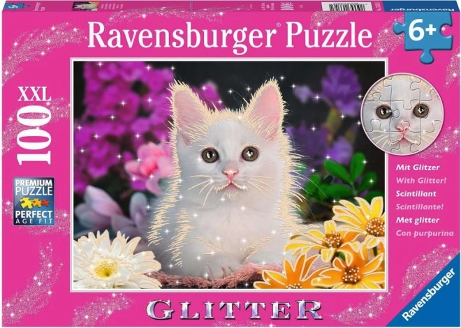 Ravensburger csillogó puzzle Macska XXL 100 darab