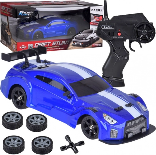 RC drift autó 4x4 1:16 füsthatással és LED világítással