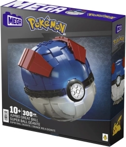 Mega Pokémon Jumbo Great Ball építőkészlet fénnyel