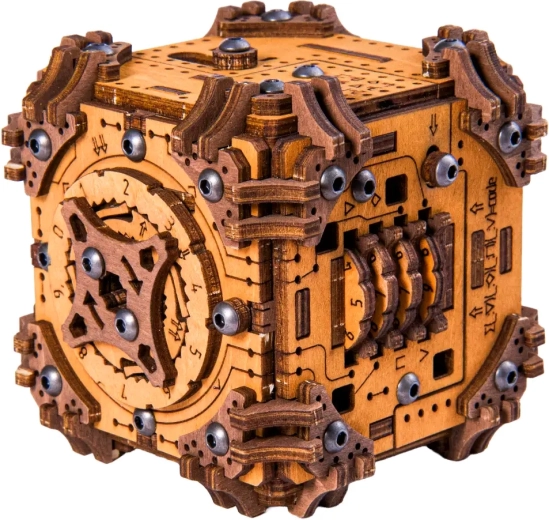Fa szabadulós puzzle kocka Tesserakt WOODEN CITY (195 darab)